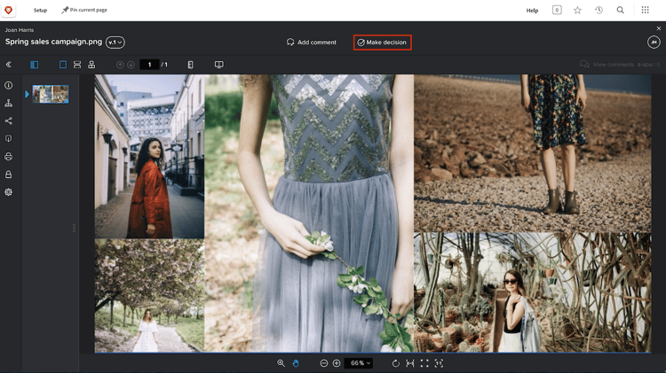 Image du premier bouton « Prendre une décision »