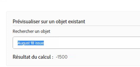 Aperçu du calcul