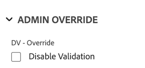 Case à cocher pour désactiver la validation