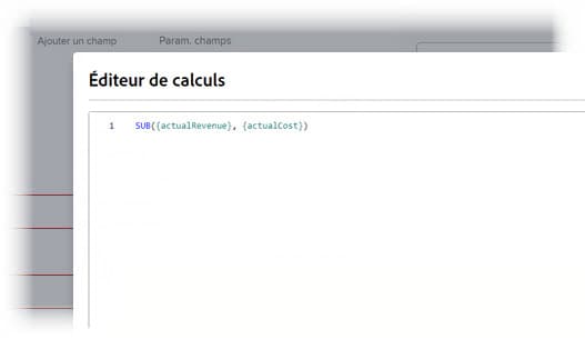 Couleurs des expressions de champ