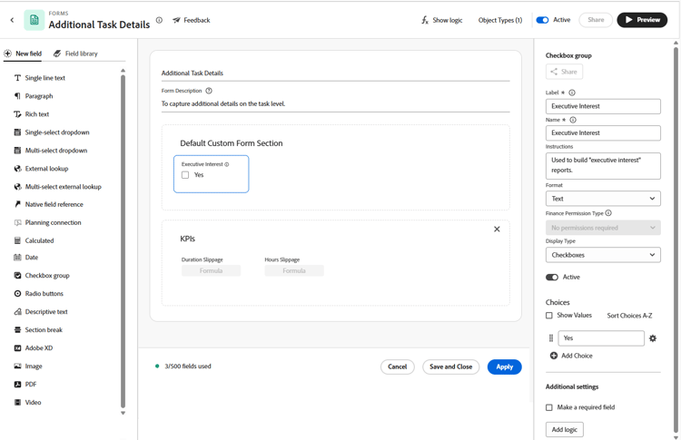 Exemple de concepteur de formulaires