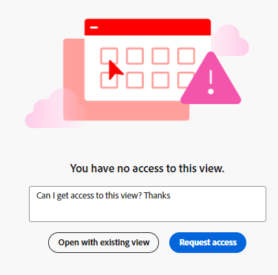 Demander l’accès à la vue