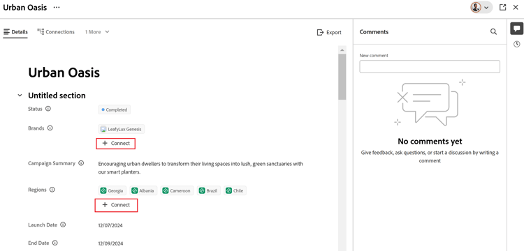 Connecter des enregistrements à partir du champ de page d’enregistrement