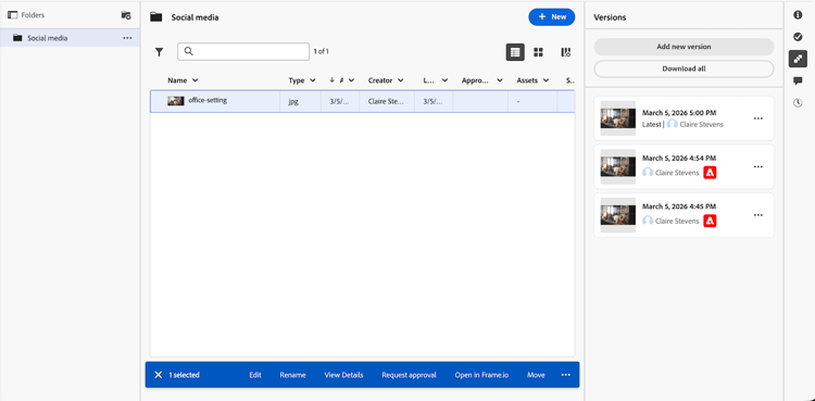 Ajouter une nouvelle version