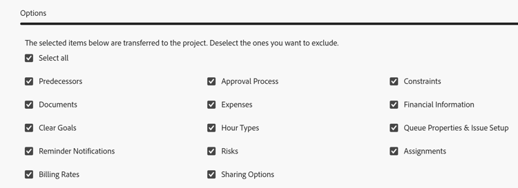 Options Enregistrer en tant que modèle