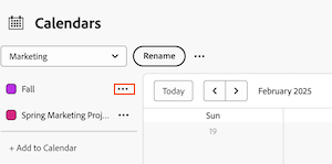 modifier projet dans le calendrier