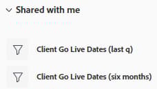 Filtres partagés avec moi