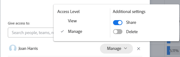 Autorisations de partage