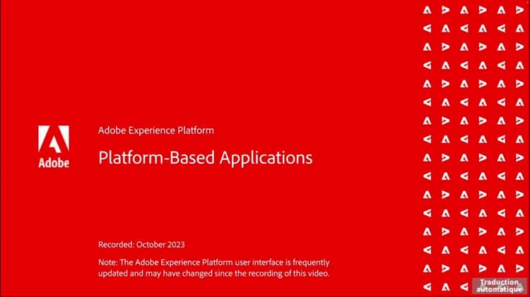 Applications créées sur Adobe Experience Platform