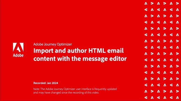 Importation et création de contenu d’e-mail HTML avec l’éditeur de messages