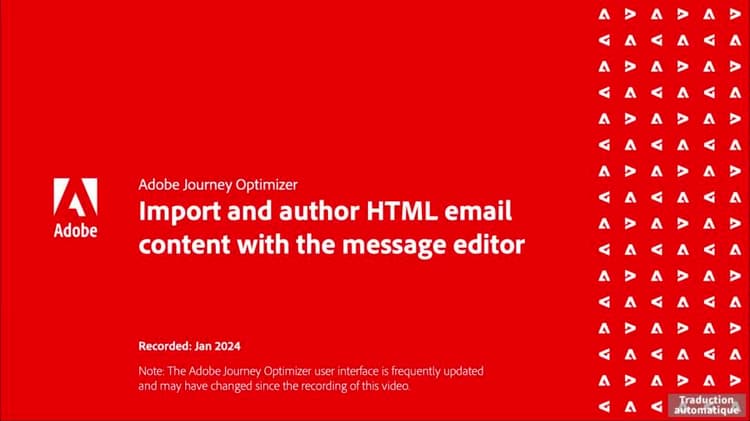 Importation et création de contenu d’e-mail HTML avec l’éditeur de messages