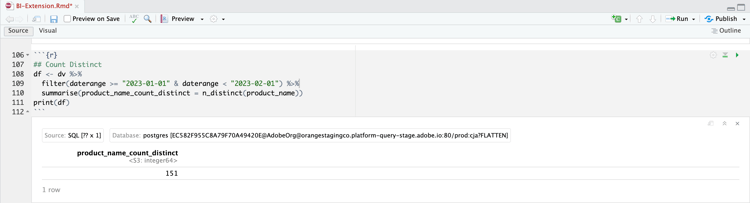 RStudio Results