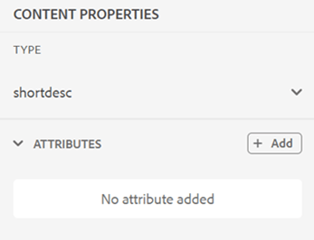 attrubutes in content properties