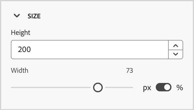 Width style using percentage