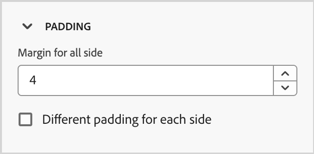 Set padding for all sides