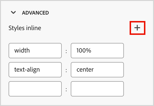 Advanced styles