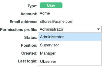 Permissions profile