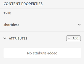 atributos em propriedades de conteúdo