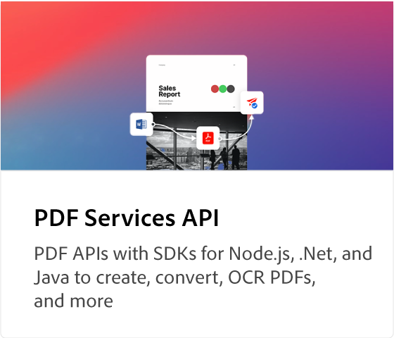 API di PDF Services
