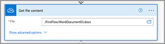 Azione di recupero del contenuto del file OneDrive in Microsoft Power Automate