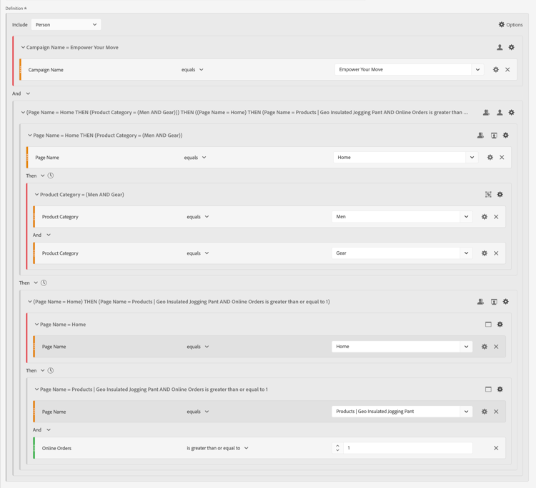 Esempio di segmento sequenziale complesso