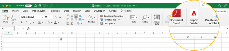 Icona Report Builder in Excel