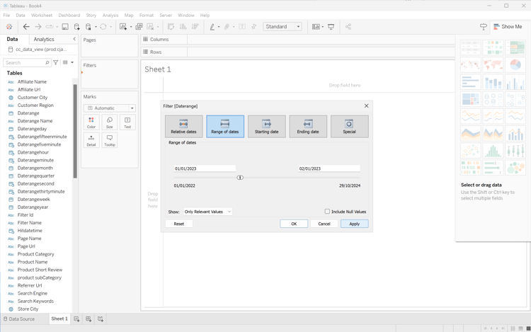 Filtro Desktop Tableau