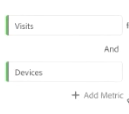 Più metriche tra cui Visite e Dispositivi.