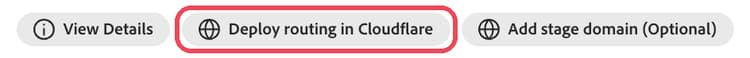 Distribuisci routing in Cloudflare da Adobe Brand Visibility