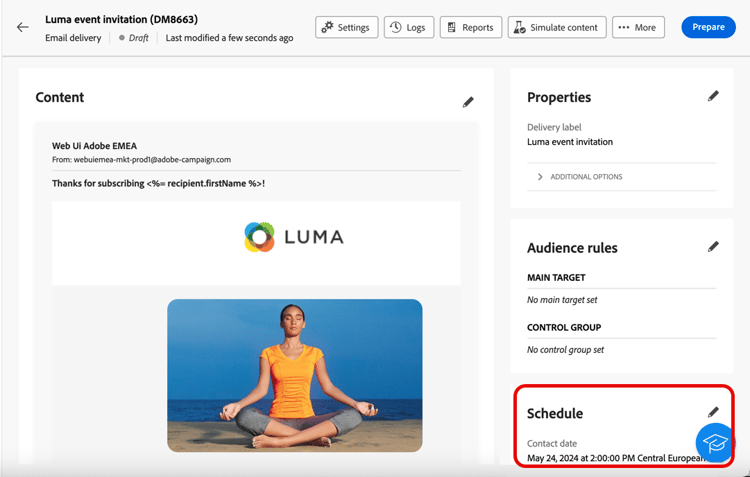 Verifica la pianificazione e prepara la consegna