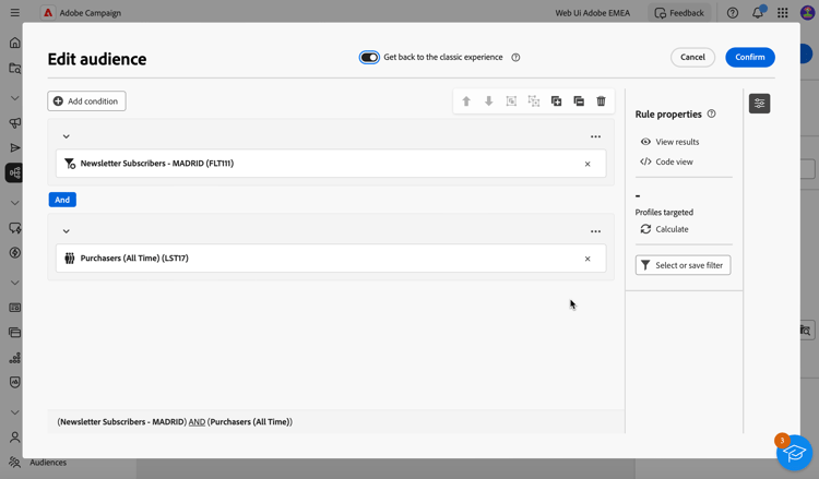 Esempio di query