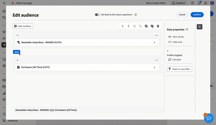 Esempio di query