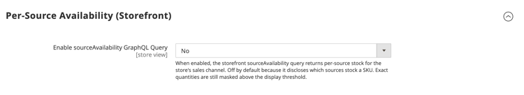 Disponibilità Per Source (Storefront)