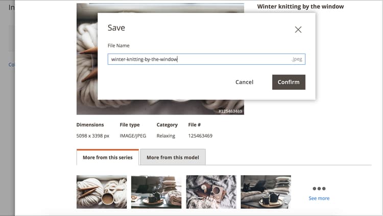 Salva immagine con licenza Adobe Stock