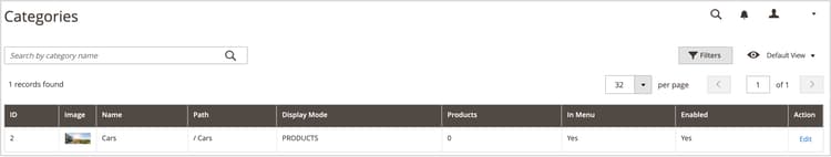 Griglia categorie