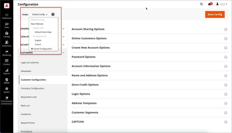 Ambito configurazione