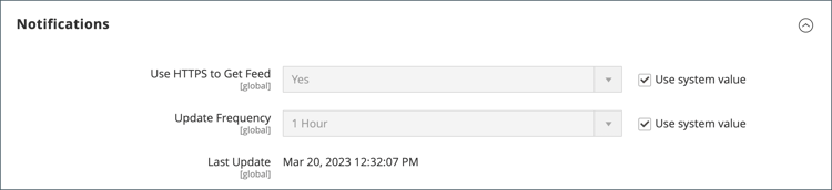 Configurazione notifiche