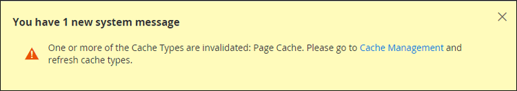 Salva attributo prodotto - messaggio di aggiornamento cache