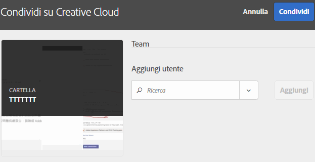 Aggiungi un utente Creative Cloud