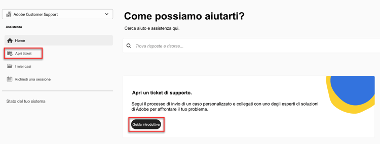 Ticket aperto in Experience League