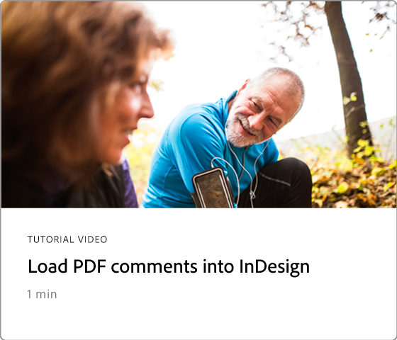 Caricare i commenti PDF in InDesign