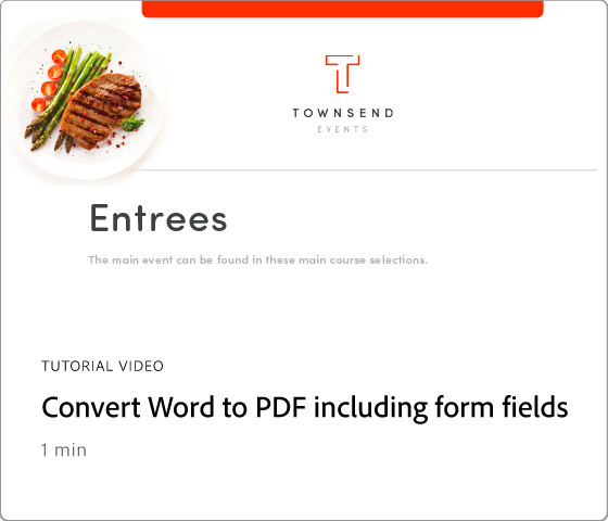 Converti da Word a PDF inclusi i campi modulo