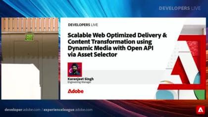 Distribuzione scalabile ottimizzata per il web e trasformazione dei contenuti tramite Dynamic Media con API aperta tramite Asset Selector