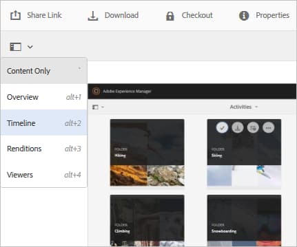Dal menu di navigazione sinistro, seleziona lopzione Timeline