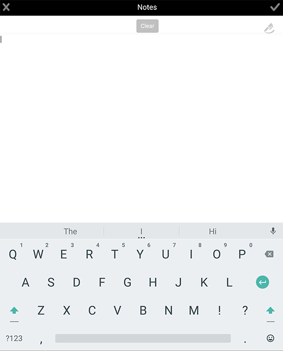Tastiera nello scarabocchio dell'app AEM Forms