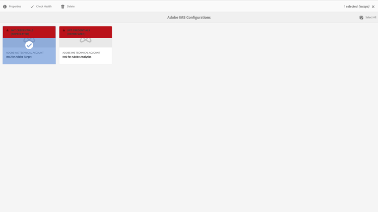 Seleziona una configurazione JWT