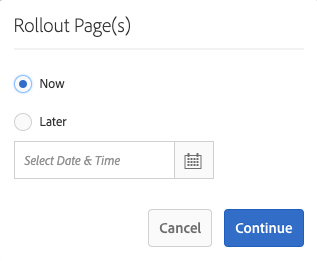 Rollout blueprint