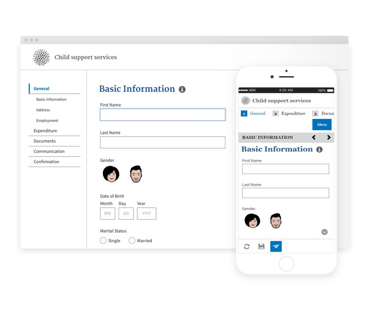Stati Uniti Tema standard progettazione Web