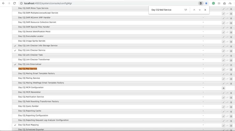 Configura servizio di posta Day CQ