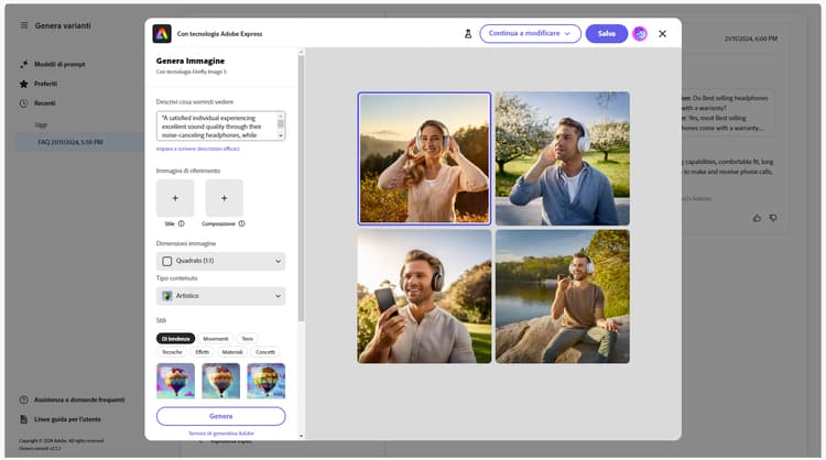 Genera varianti: immagini Express